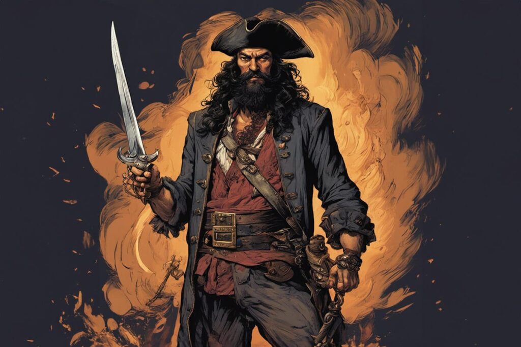 blackbeard pirate illustration