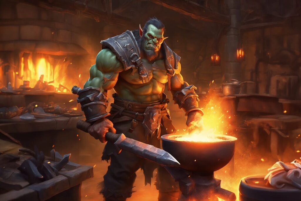 half-orc blacksmith