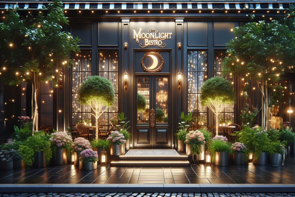 moonlight bistro elegant restaurant